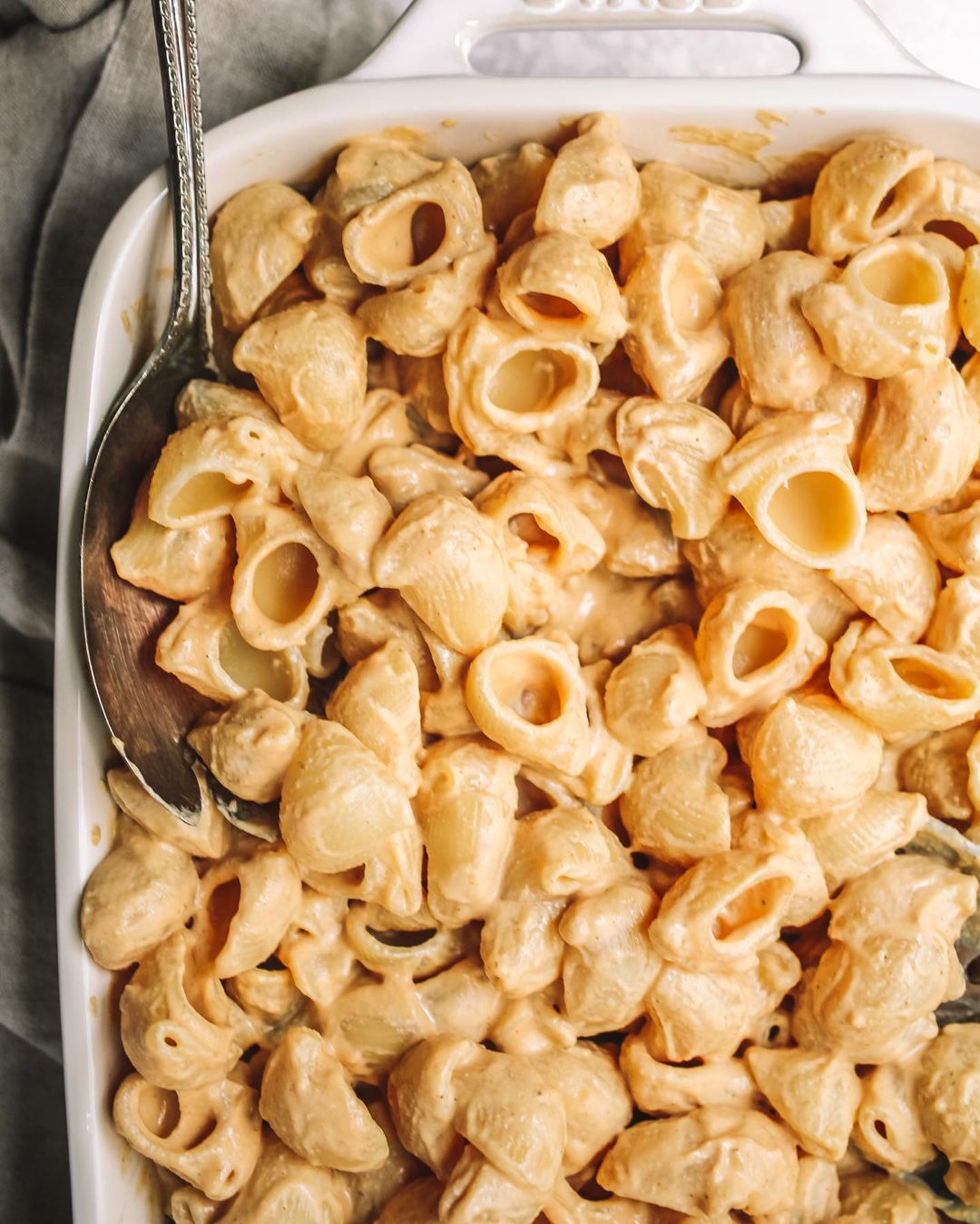 Vegan Butternut Squash Mac and Cheese with Cracker Crust
