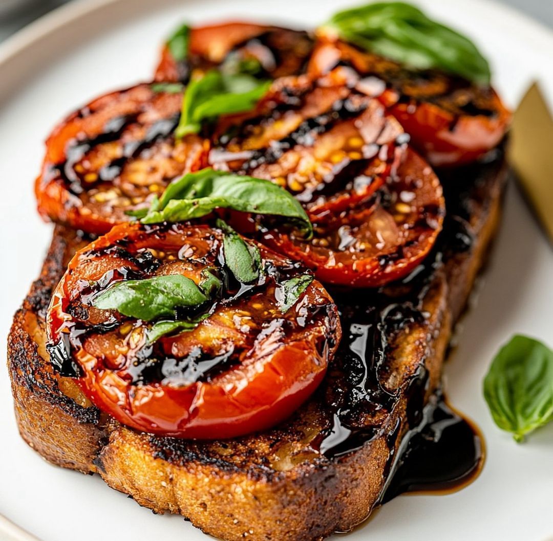 Air Fryer Cottage Cheese Caprese Toast