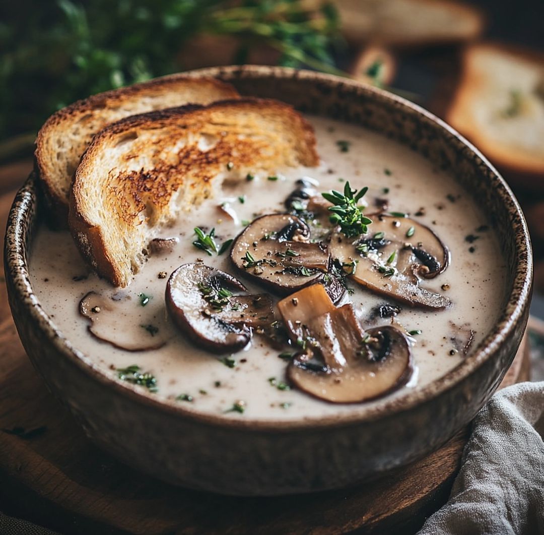 Vegan Cream of Mushroom Soup