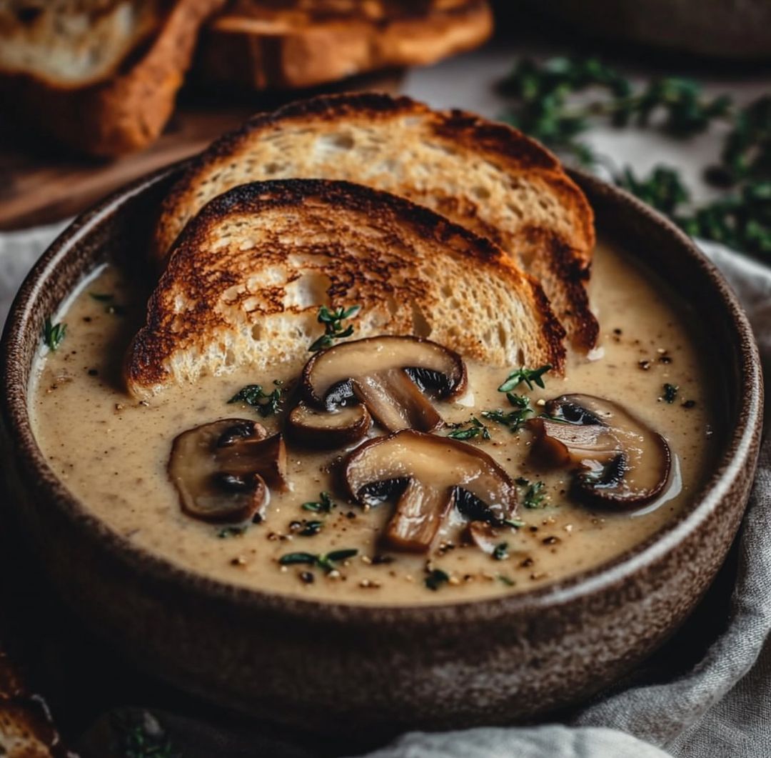 Vegan Cream of Mushroom Soup
