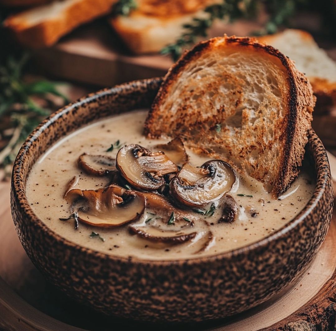 Vegan Cream of Mushroom Soup