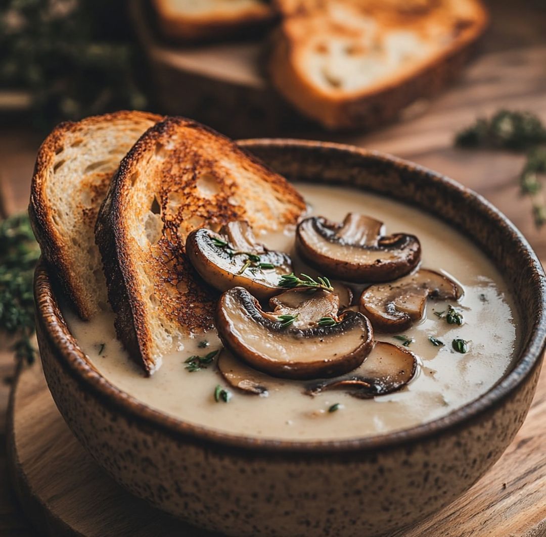 Vegan Cream of Mushroom Soup