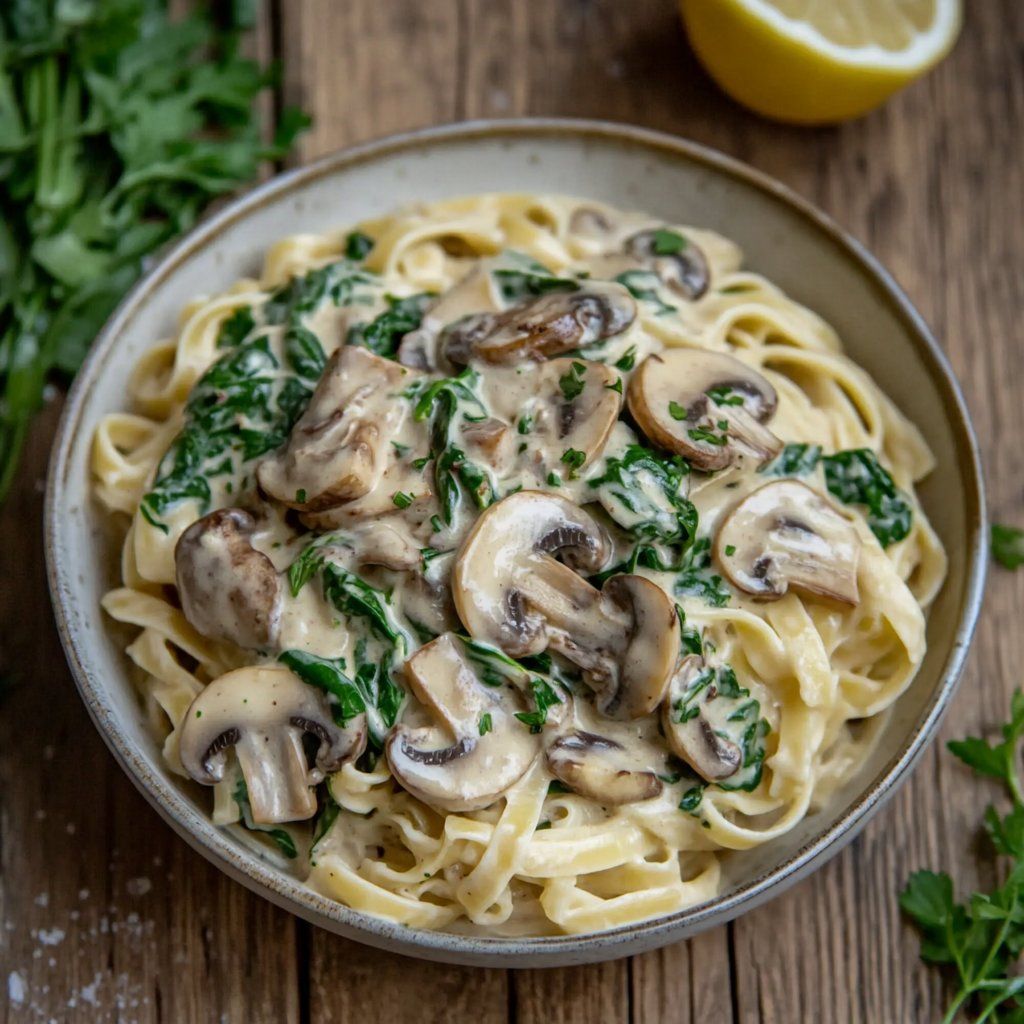 Creamy Vegan Mushroom Pasta