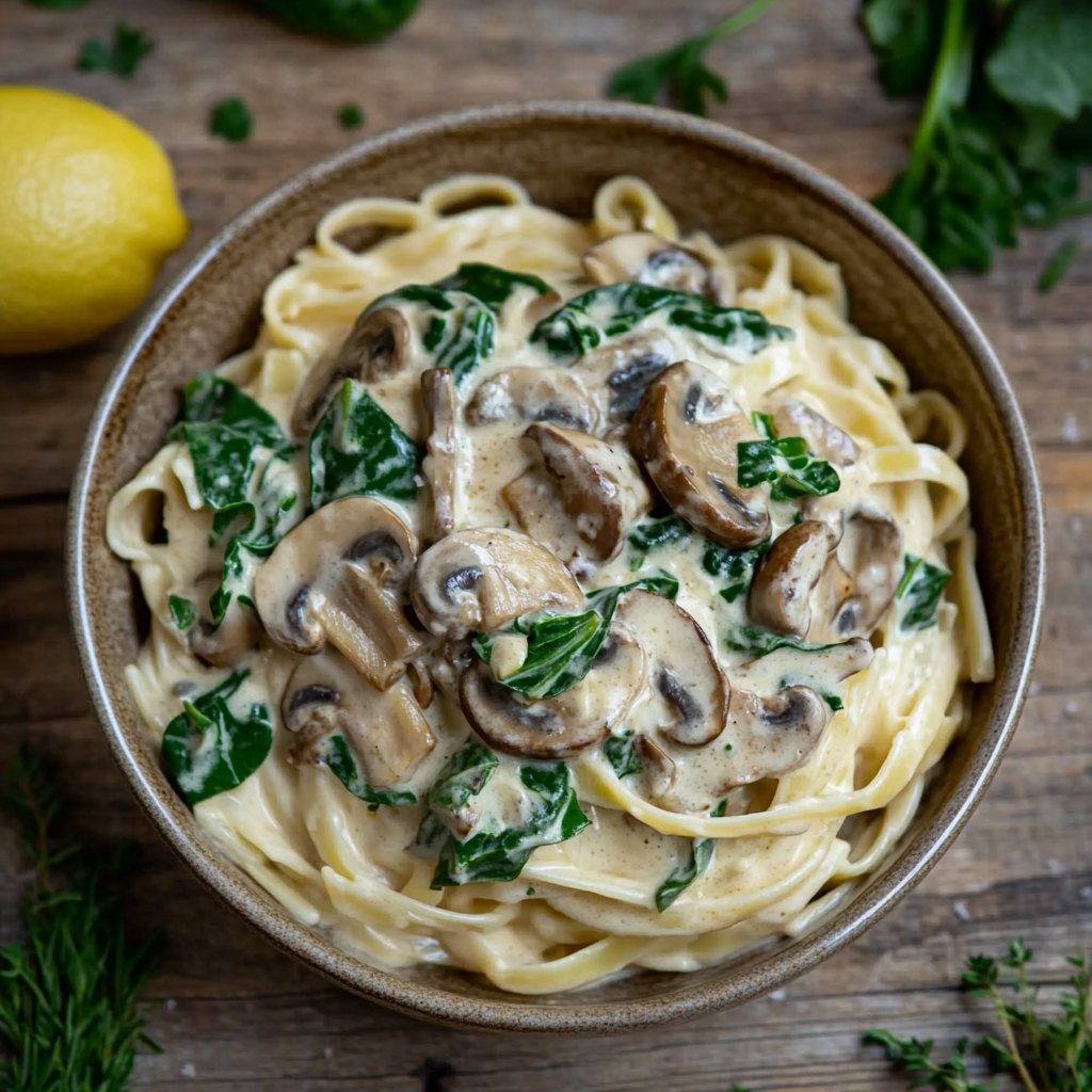 Creamy Vegan Mushroom Pasta