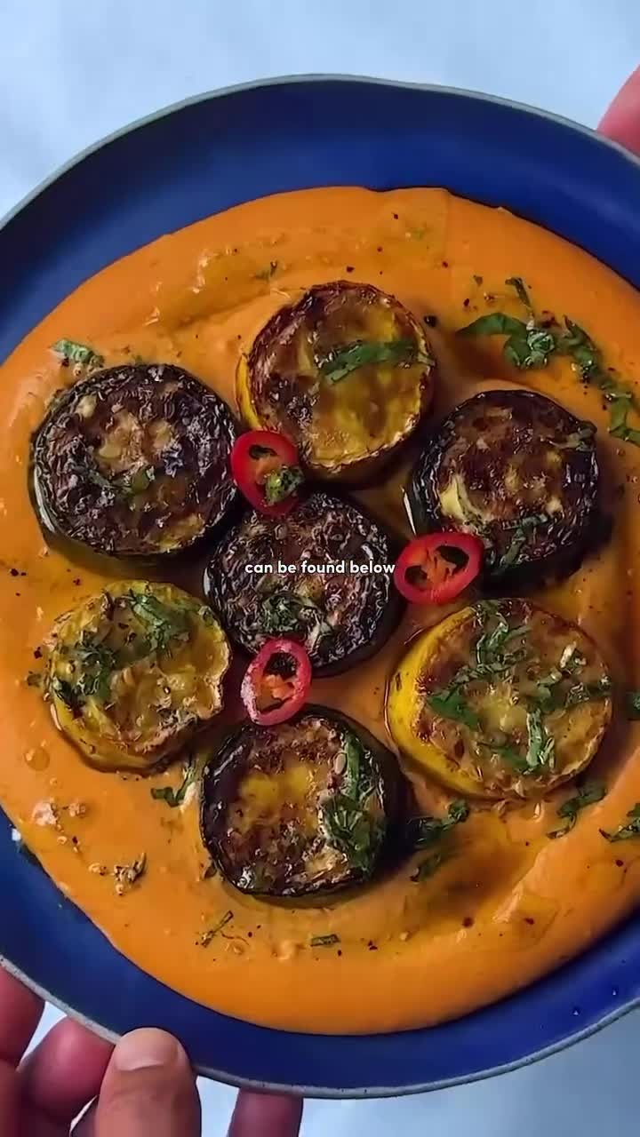 Griddled Courgettes with Red Pepper Hummus