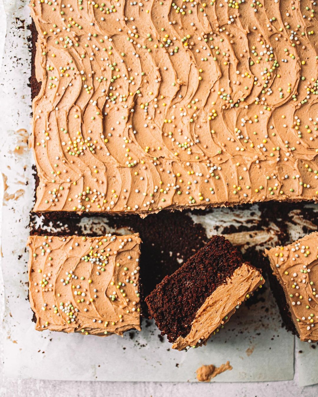 Vegan Chocolate Sheet Cake with Espresso Buttercream