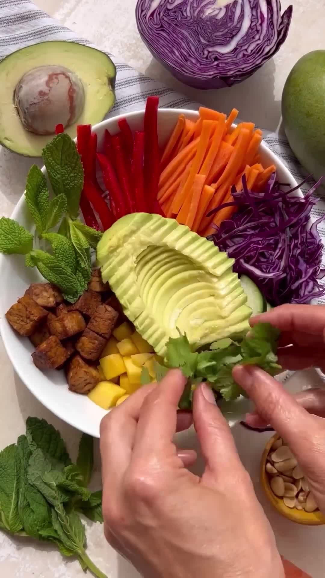 Vibrant Vegan Summer Roll Bowl