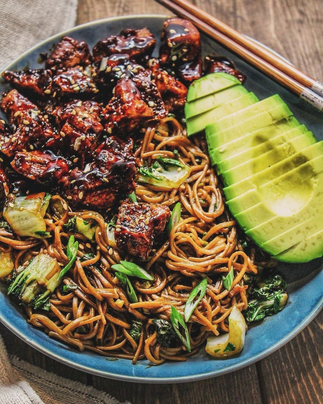 Sweet and Sour Tofu Soba Stir Fry