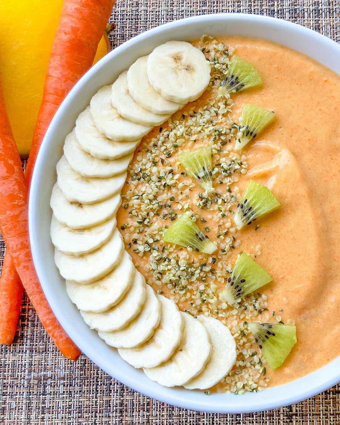Carrot and Mango Smoothie Bowl