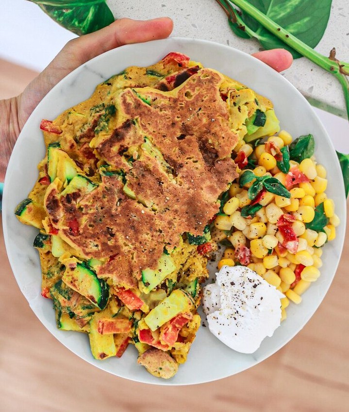 Savory Vegan Omelette with Chickpea Flour