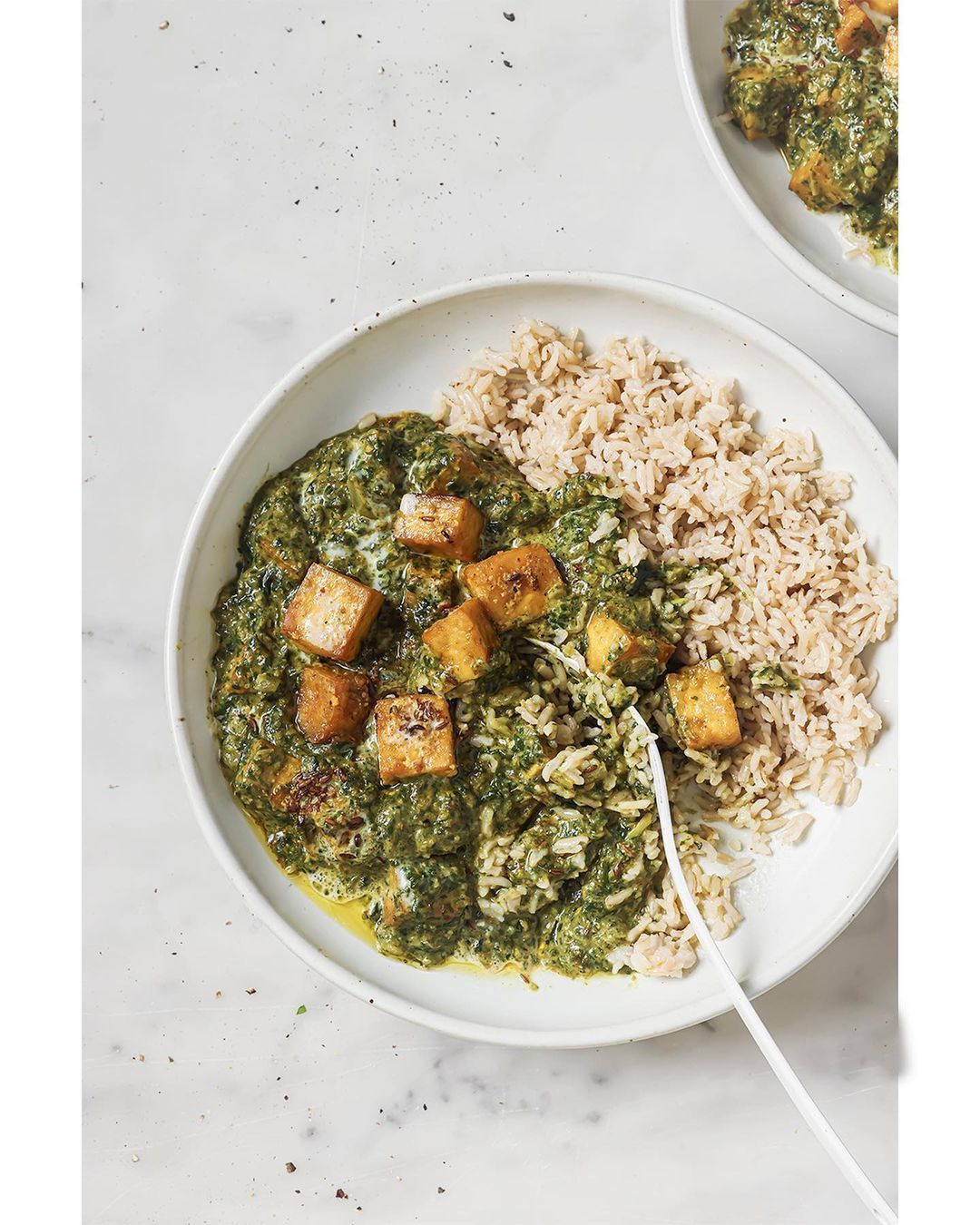 Crispy Tofu Saag Curry
