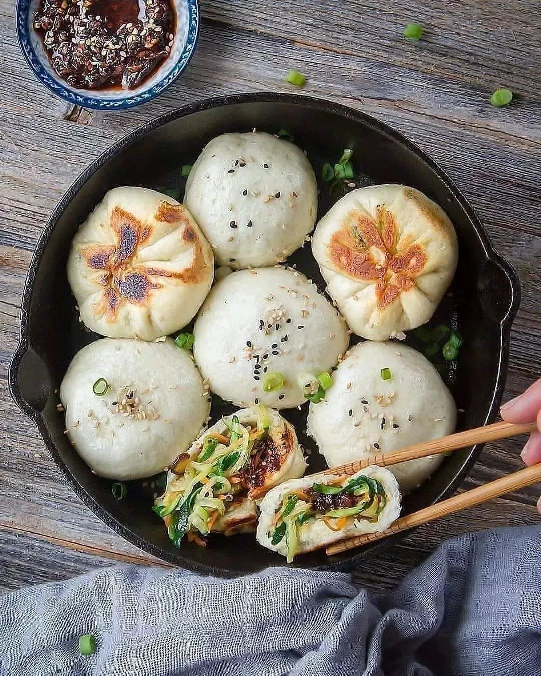 Vegan Pan-Fried Zucchini Buns