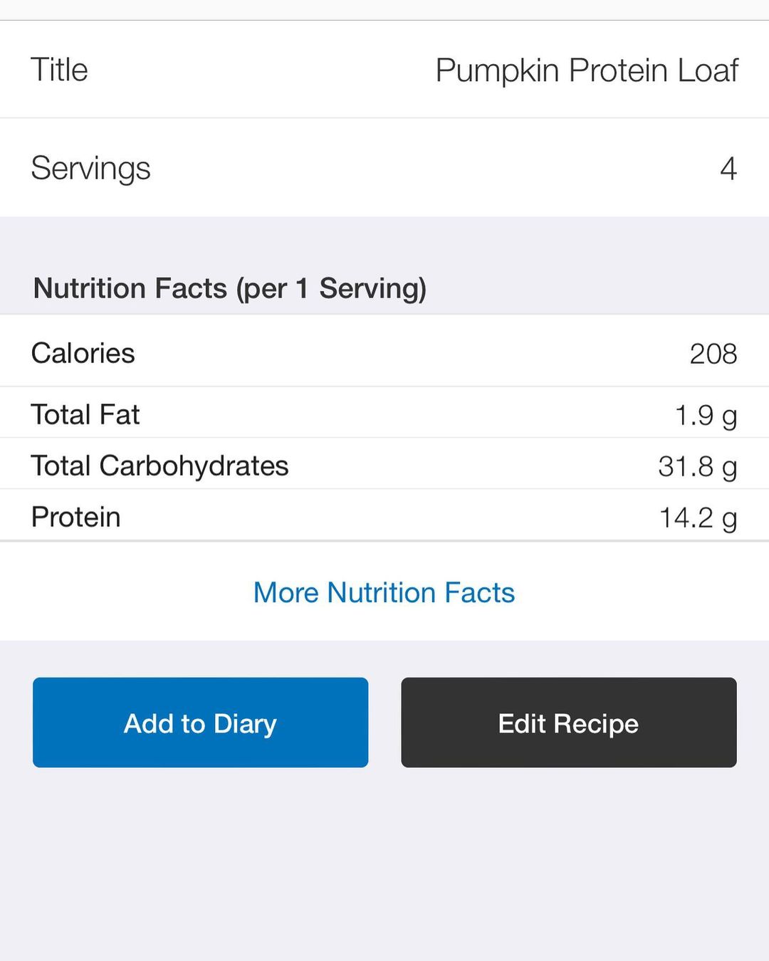Simple High Protein Pumpkin Bread