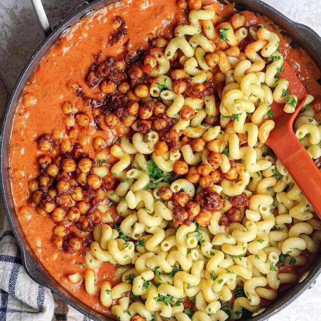 Chickpea Paprikash with Buttery Parsley Noodles