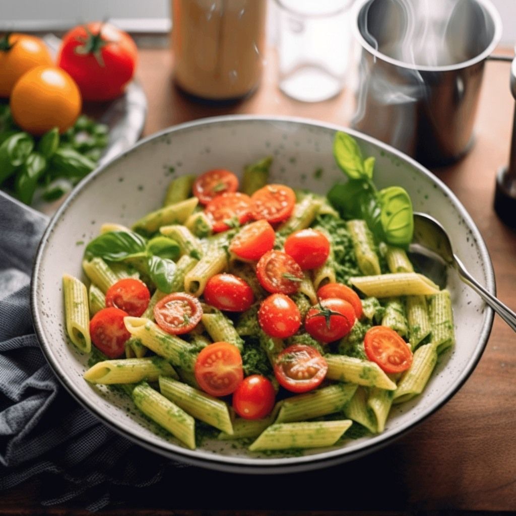 Vegan Basil Pesto Pasta