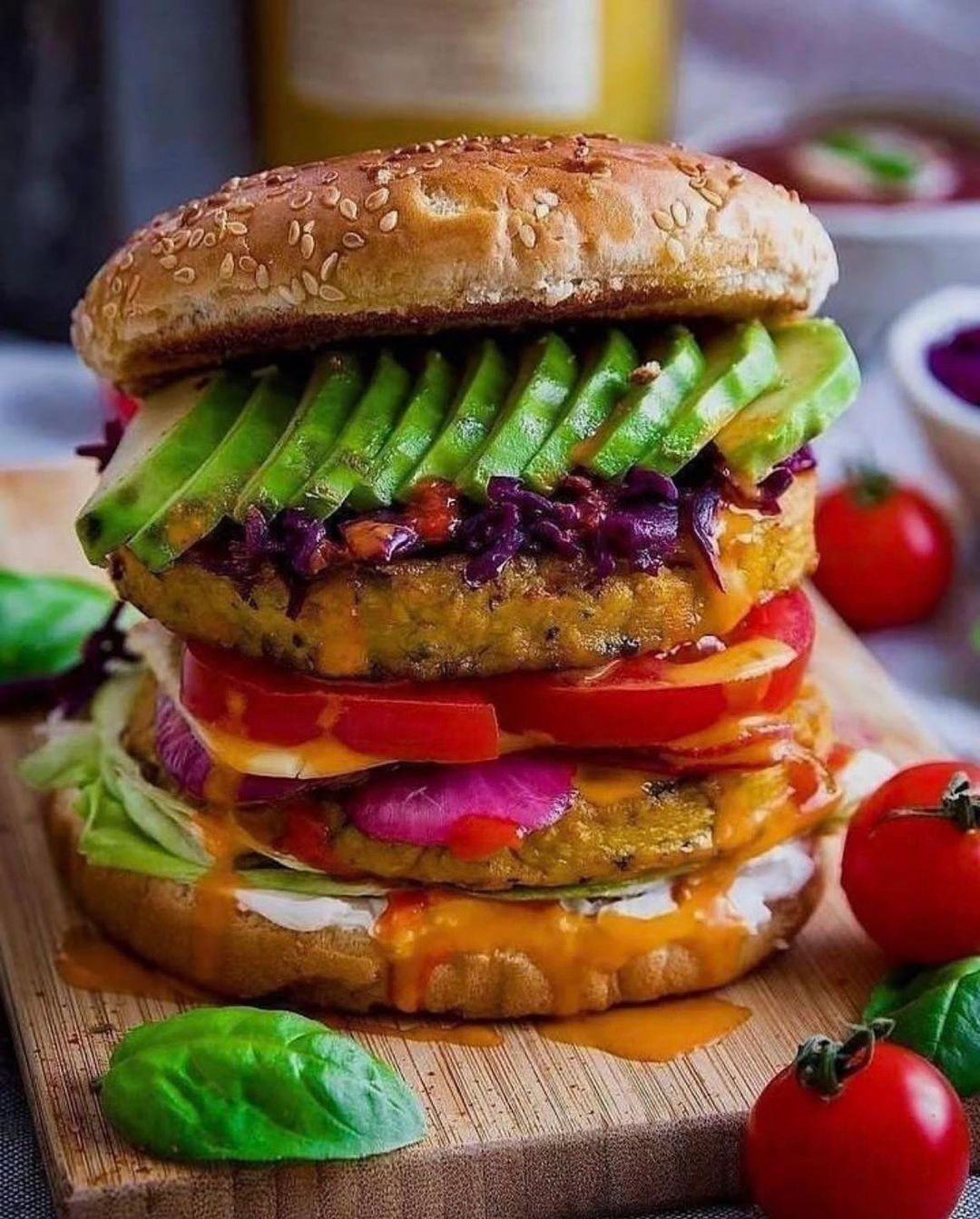 Homemade Vegan Monster Burger