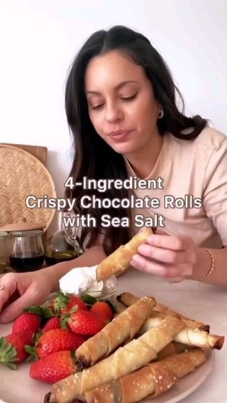 Crispy Sea Salt Chocolate Phyllo Rolls