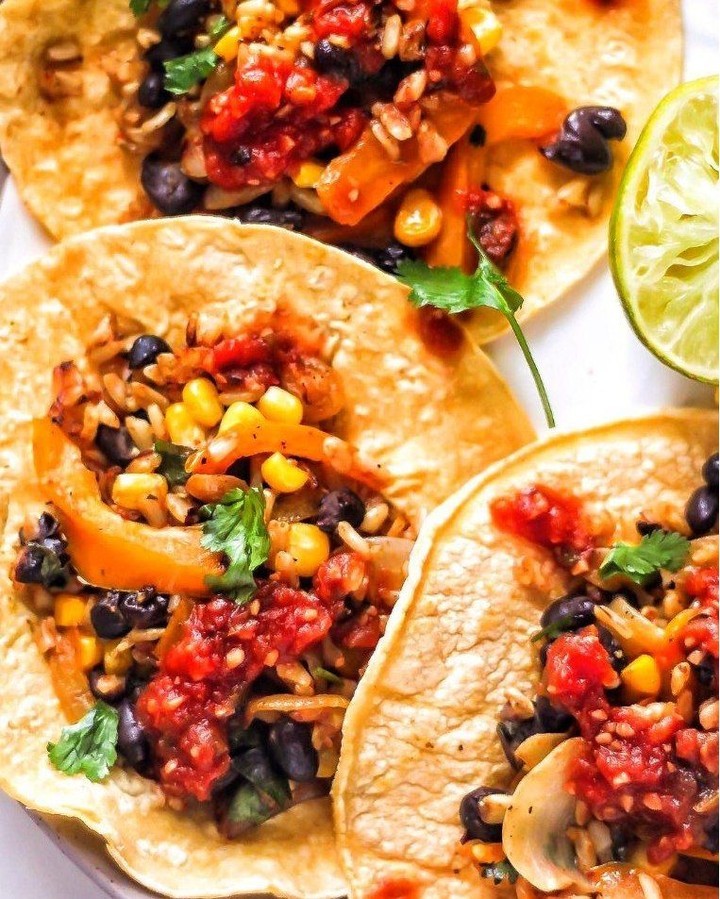 Spicy Beans and Rice Tacos