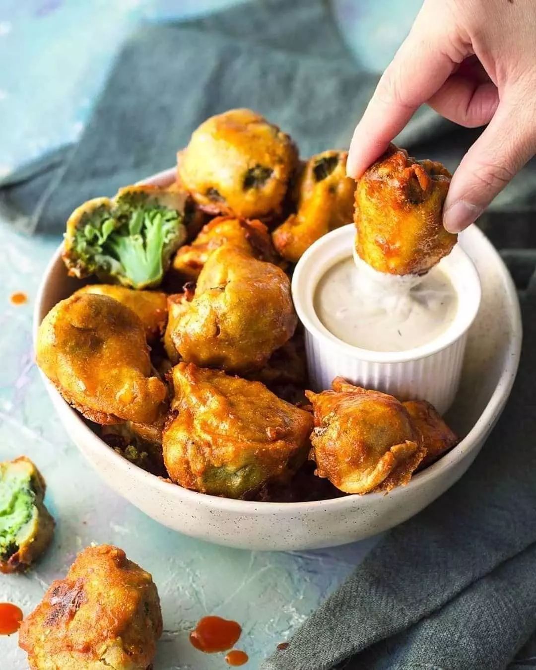Baked Buffalo Broccoli Wings