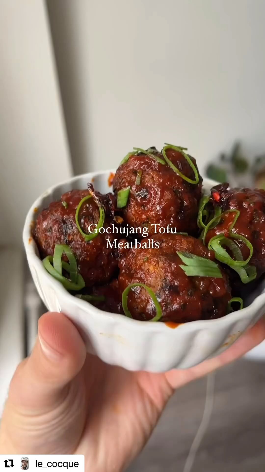 Gochujang-Style Tofu Meatballs