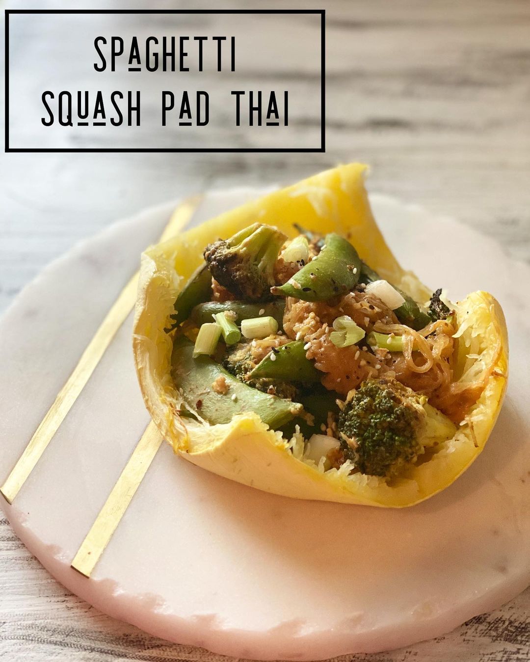 Spaghetti Squash Pad Thai with Low-Fat Peanut Sauce