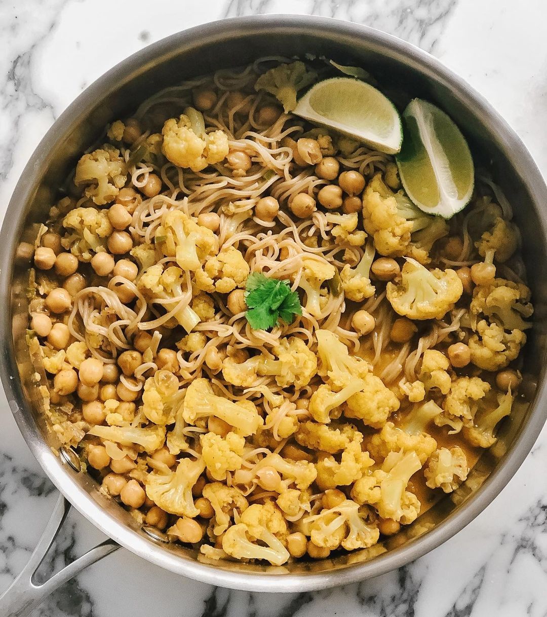 Cauliflower Chickpea Curry with Ramen