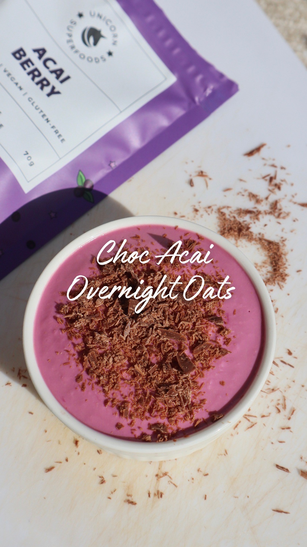 Chocolate Açai Overnight Oats