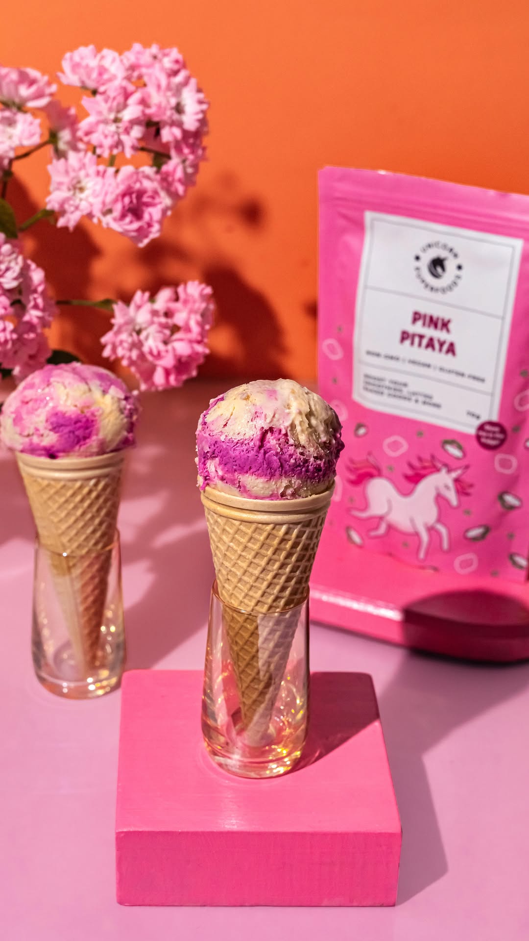 Vegan Mango Dragonfruit Nice Cream