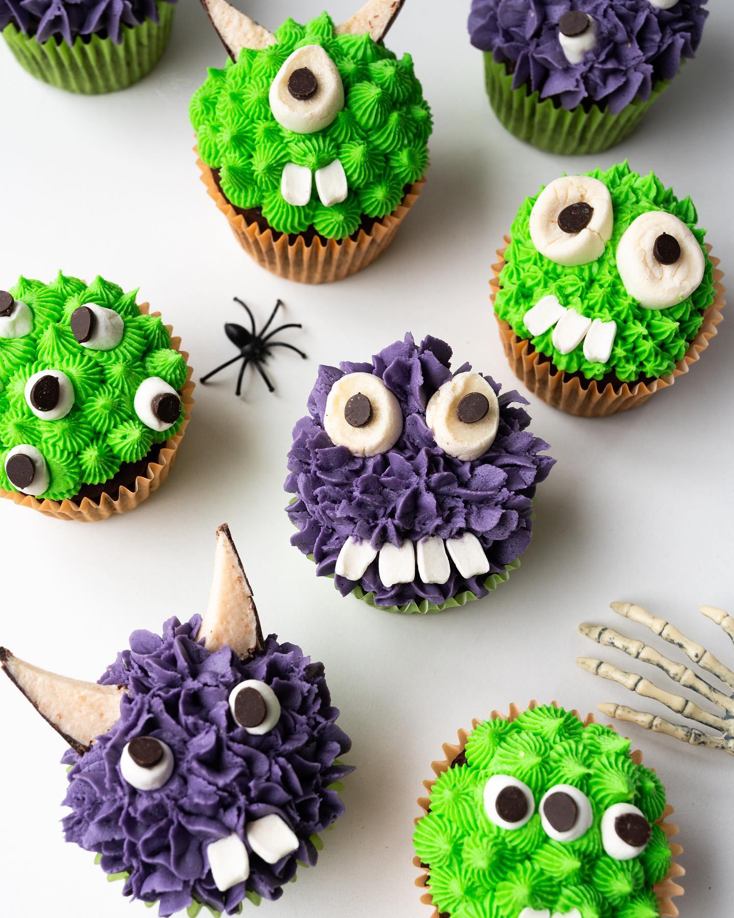 Vegan Monster Cupcakes for Halloween