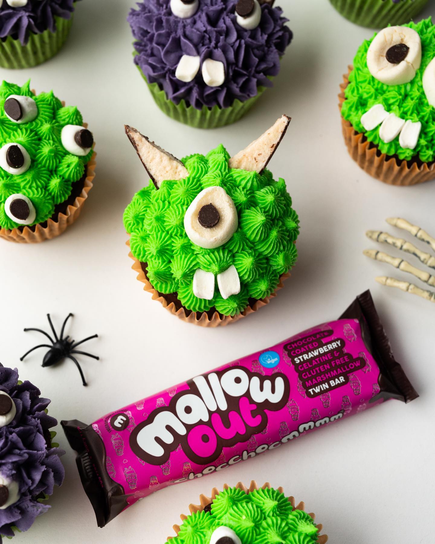 Vegan Monster Cupcakes for Halloween