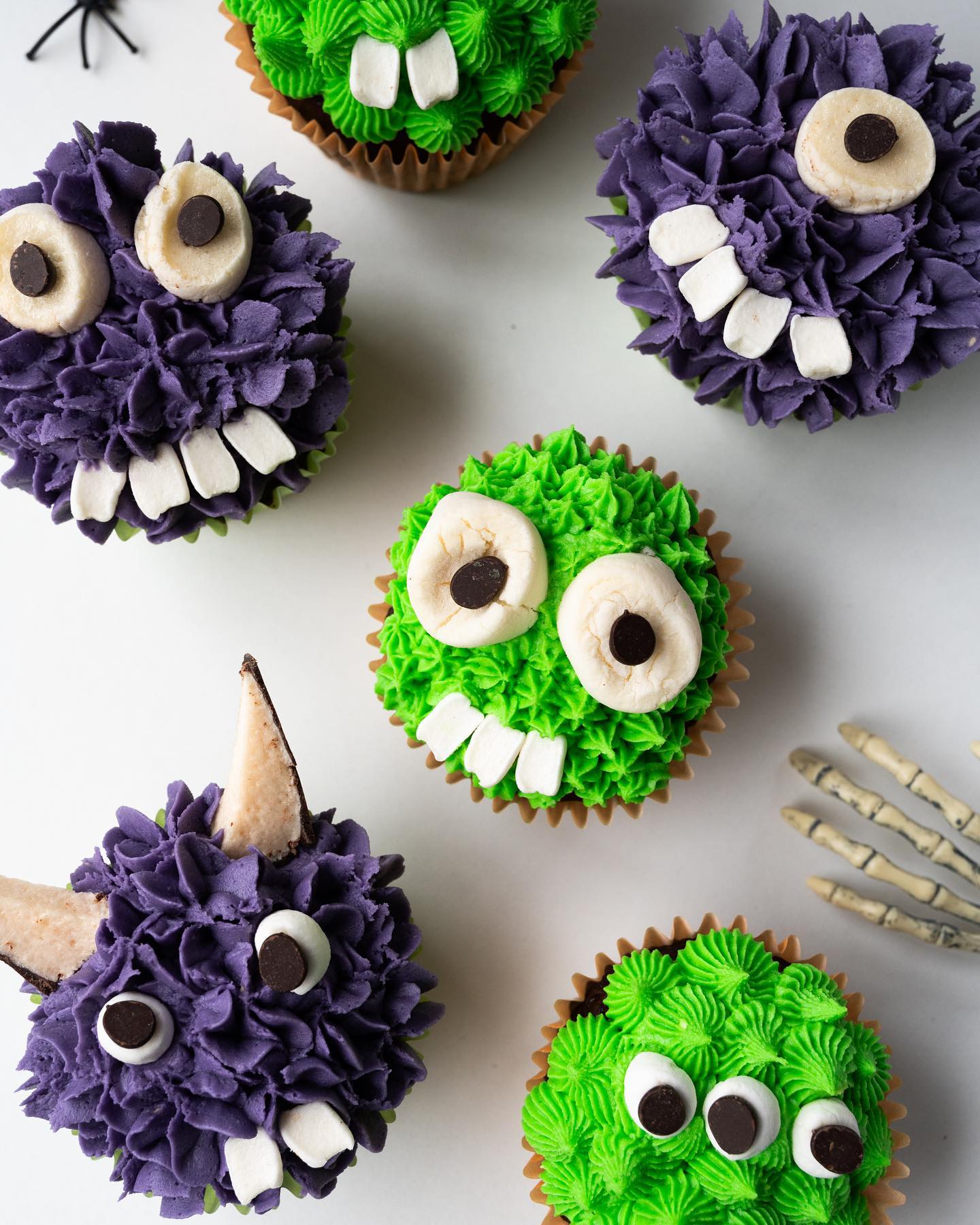 Vegan Monster Cupcakes for Halloween