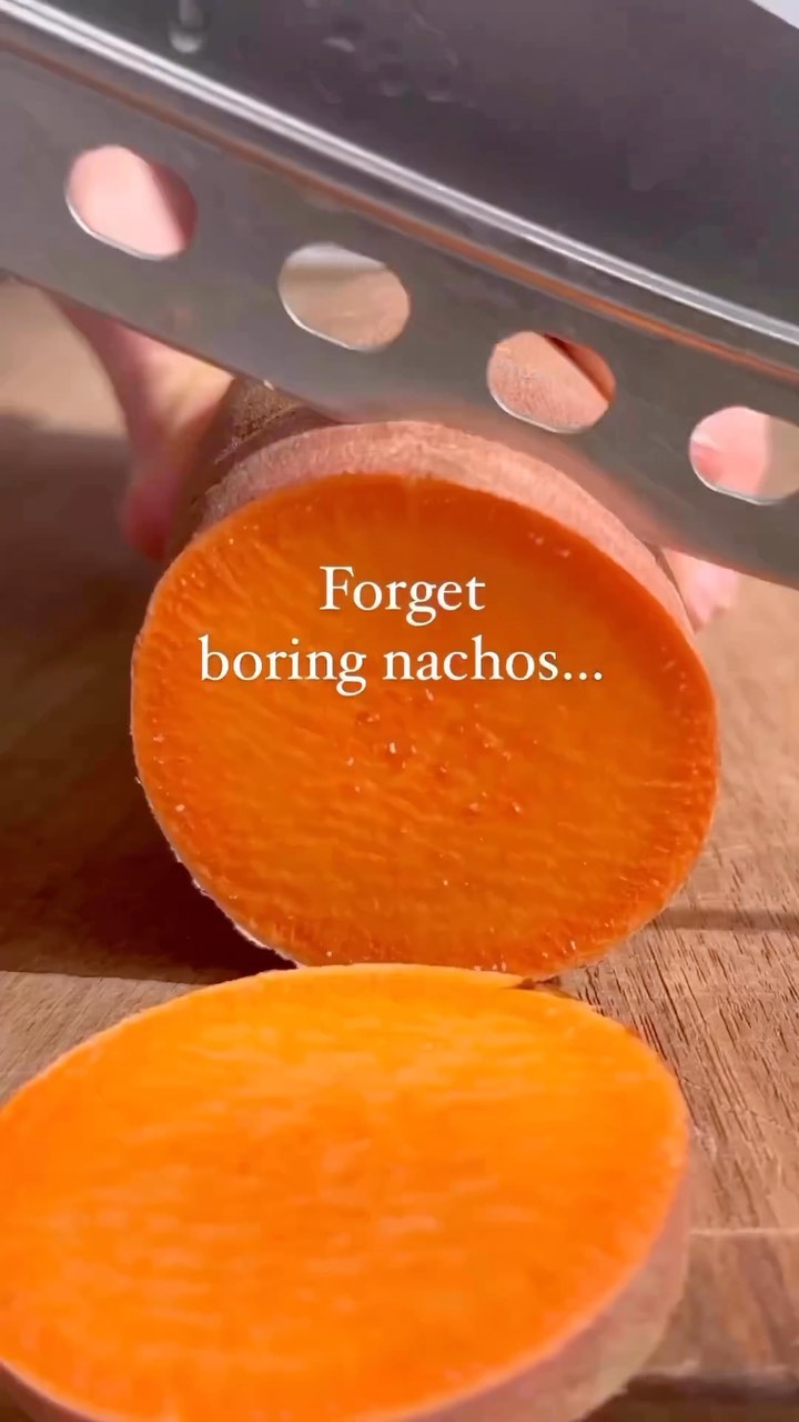Sweet Potato Nachos with Chickpeas and Yogurt Sauce