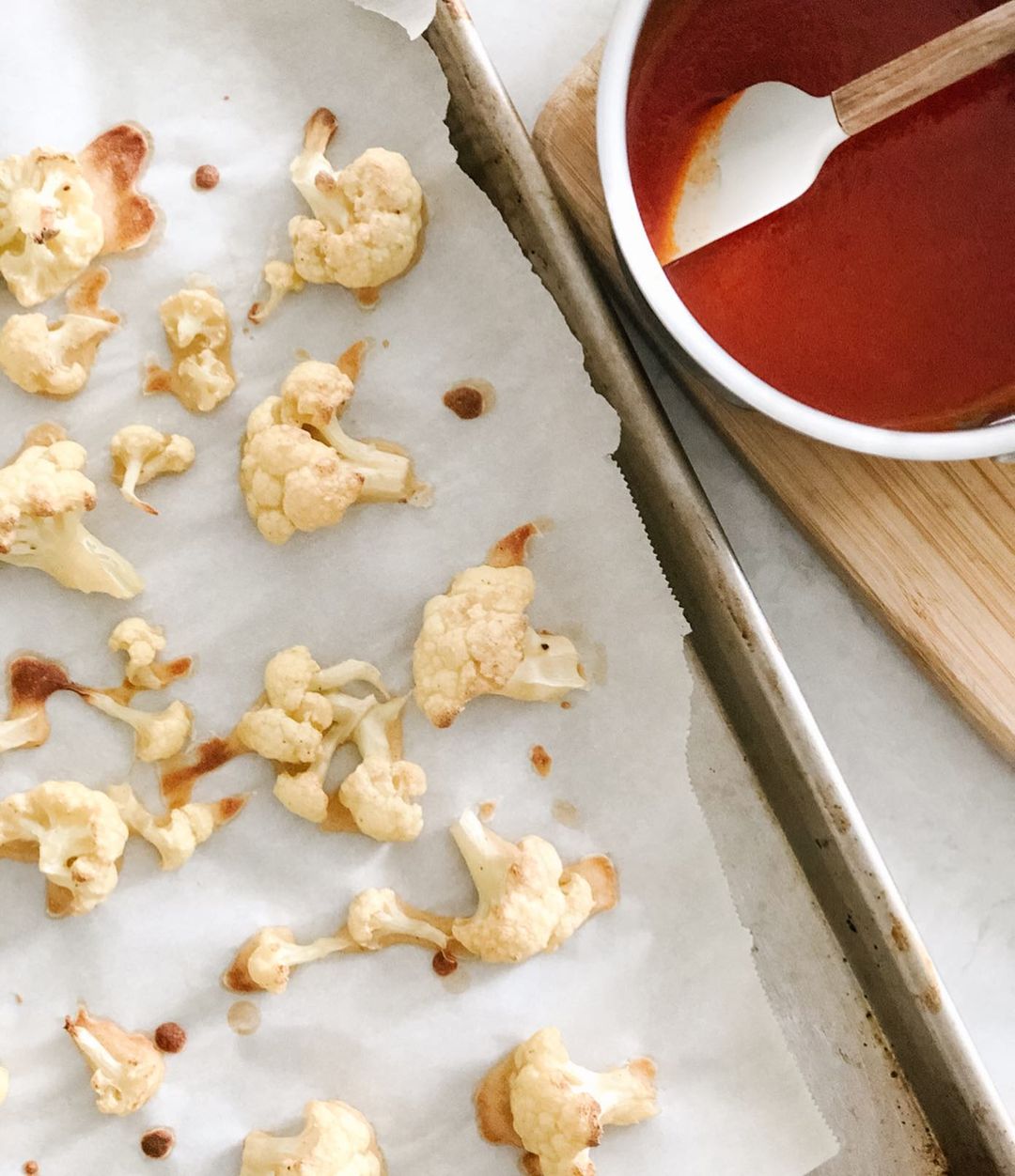 Spicy Baked Buffalo Cauliflower Wings