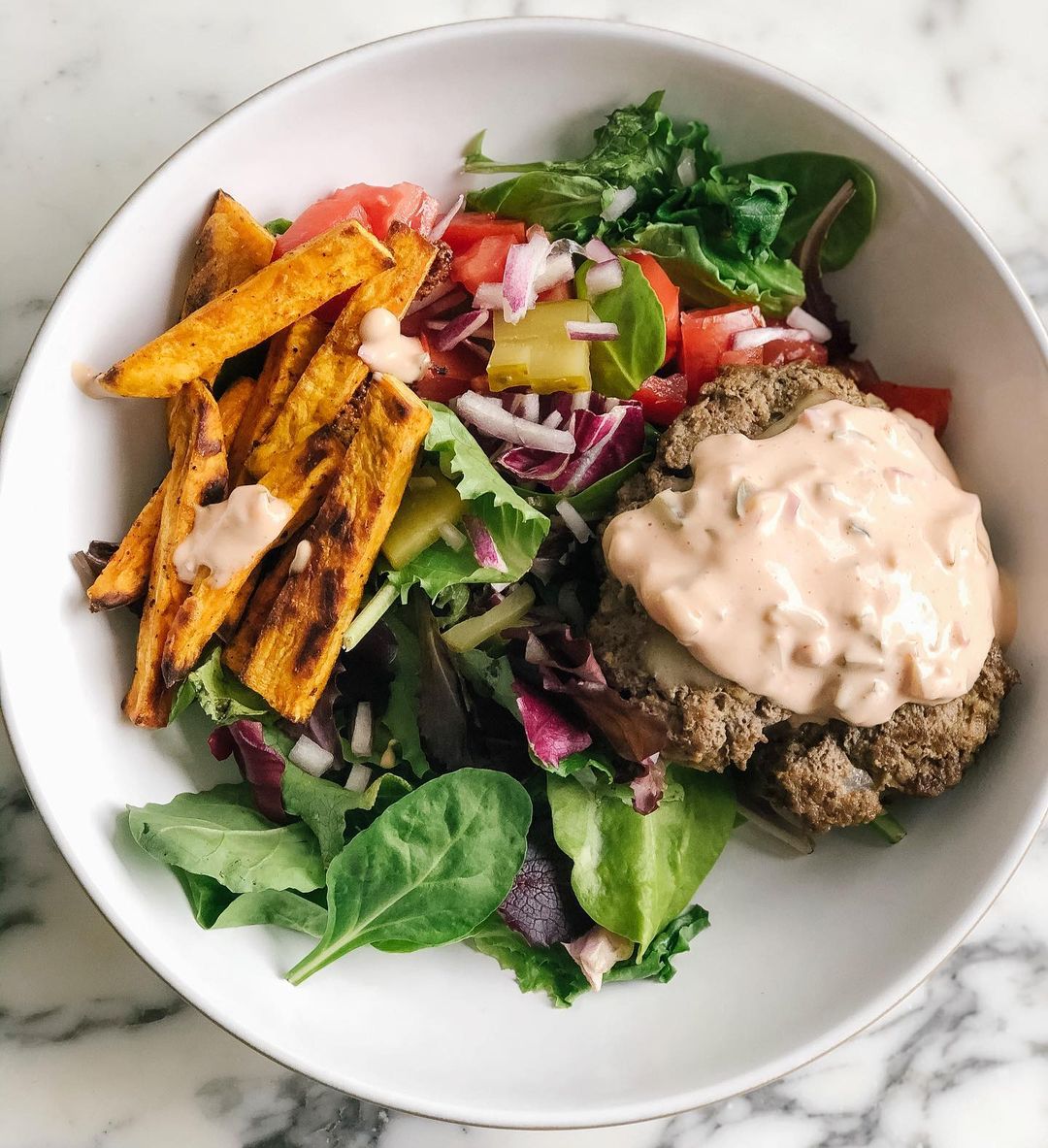 Big Mac Style Burger Bowls