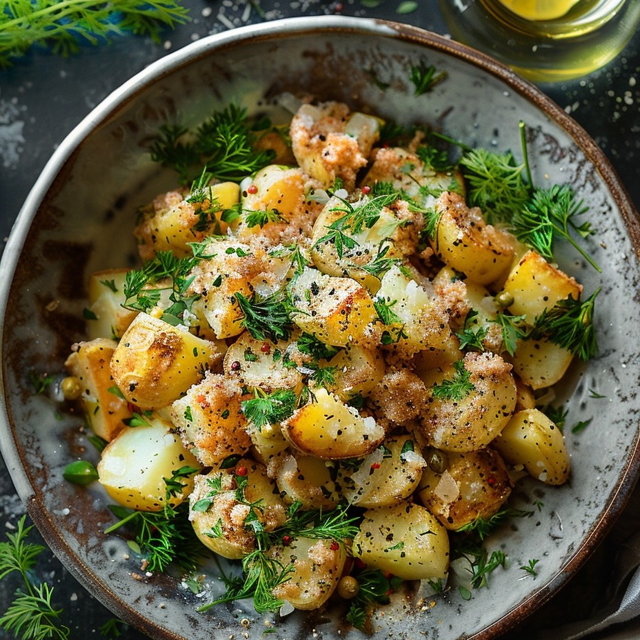 Vegan Crispy Potato Salad