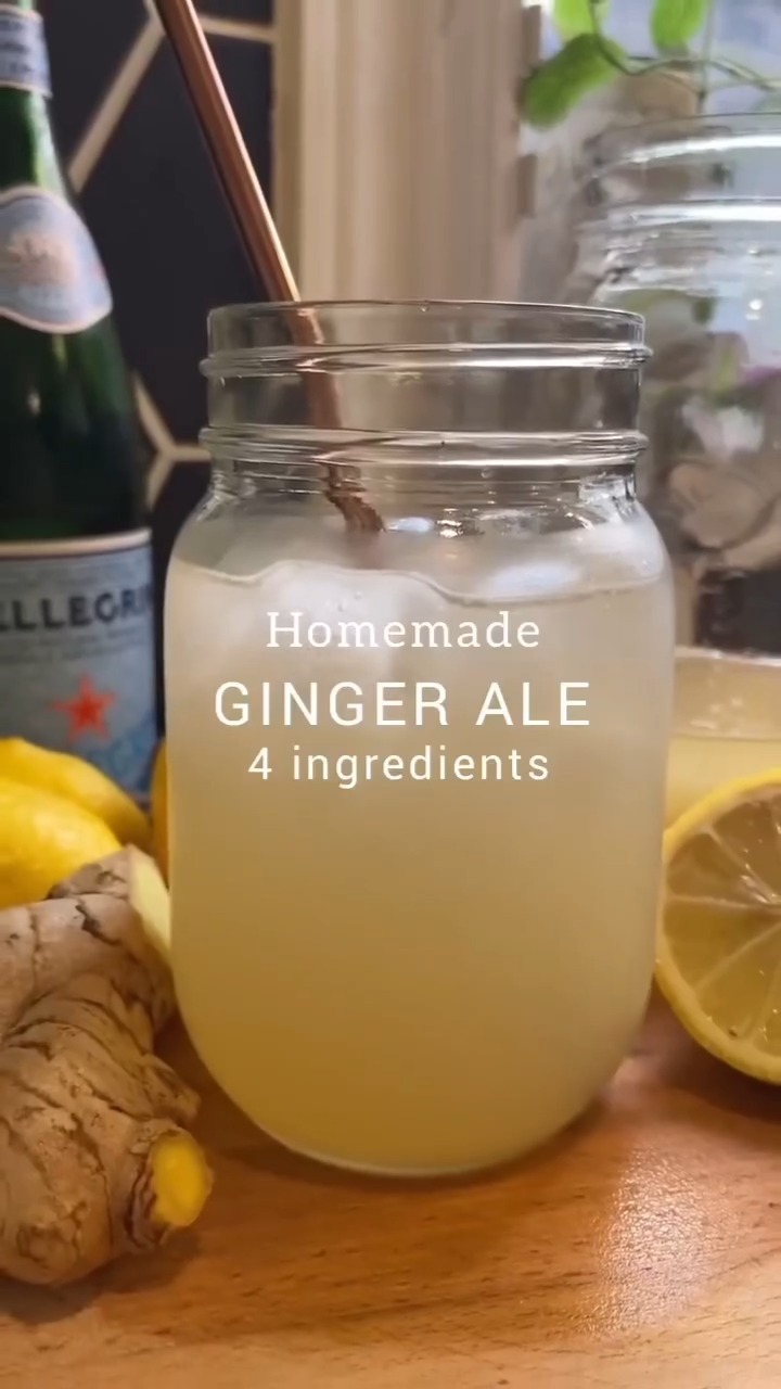 Homemade Ginger Ale with Maple Syrup