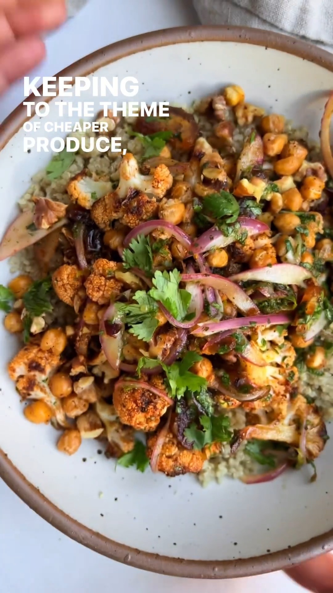Maple Lime Roasted Cauliflower and Chickpeas