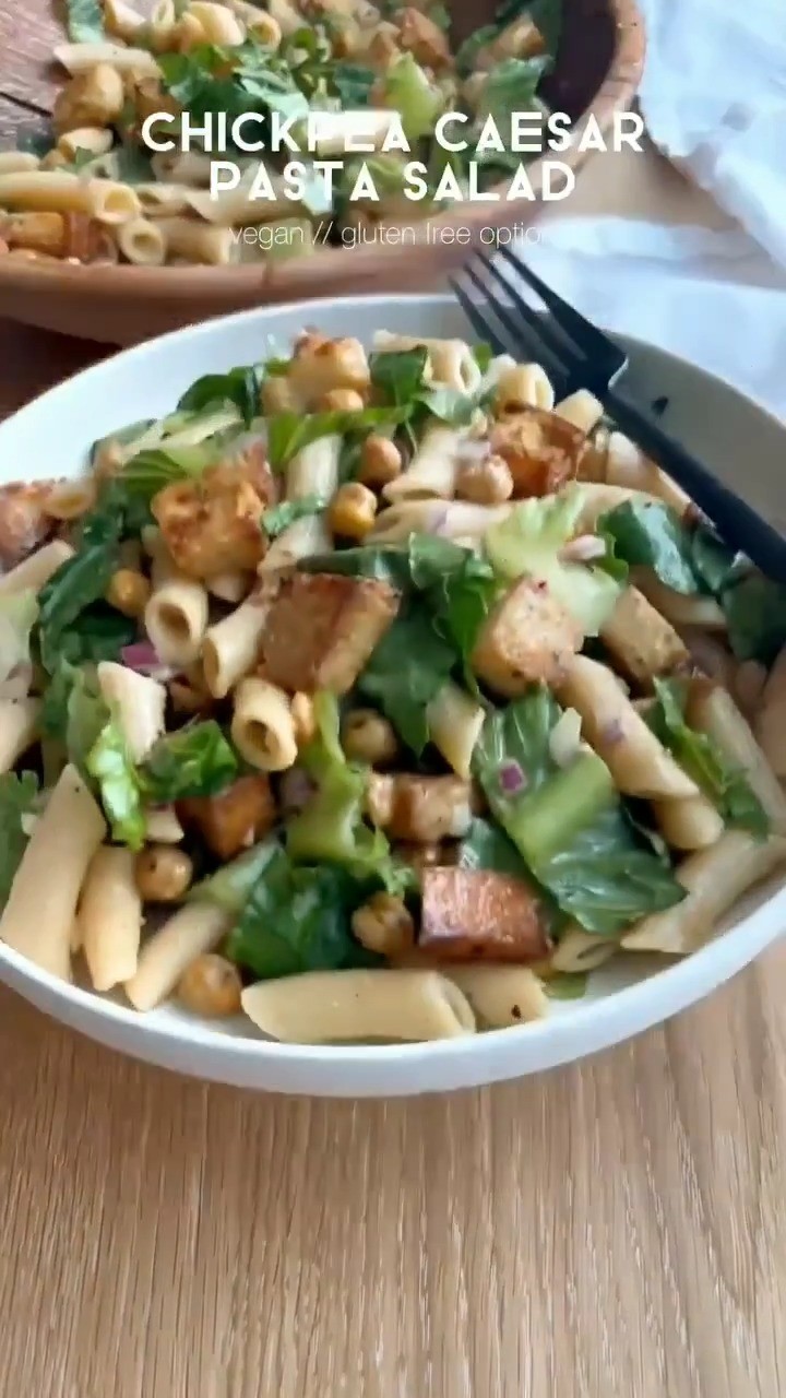 Vegan Caesar Pasta Salad