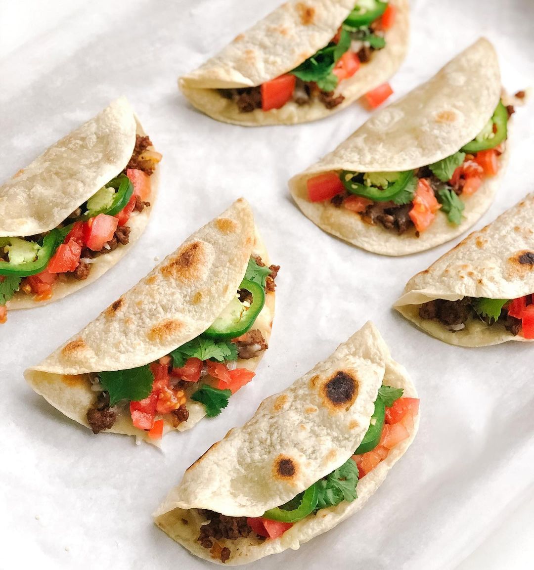Crunchy Baked Tacos with Cheese and Fresh Toppings