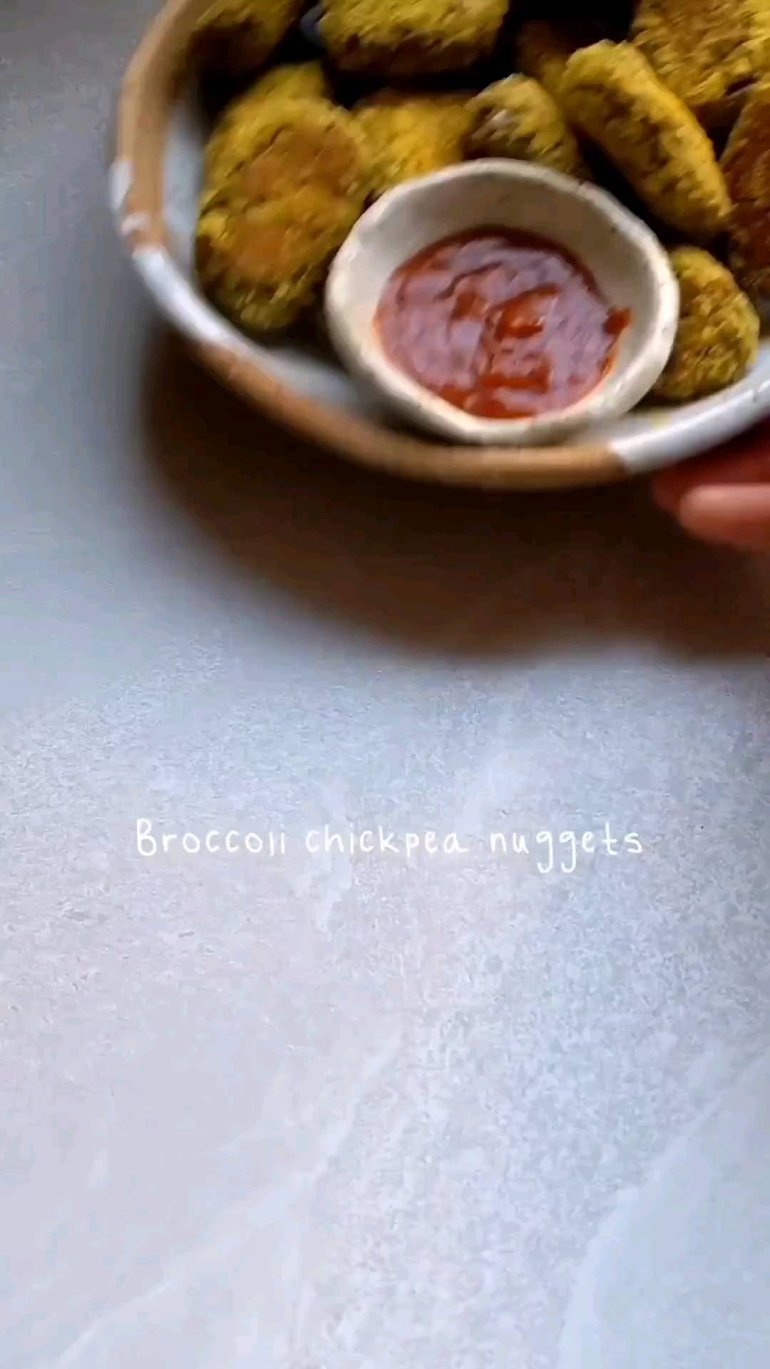 Baked Broccoli Chickpea Nuggets