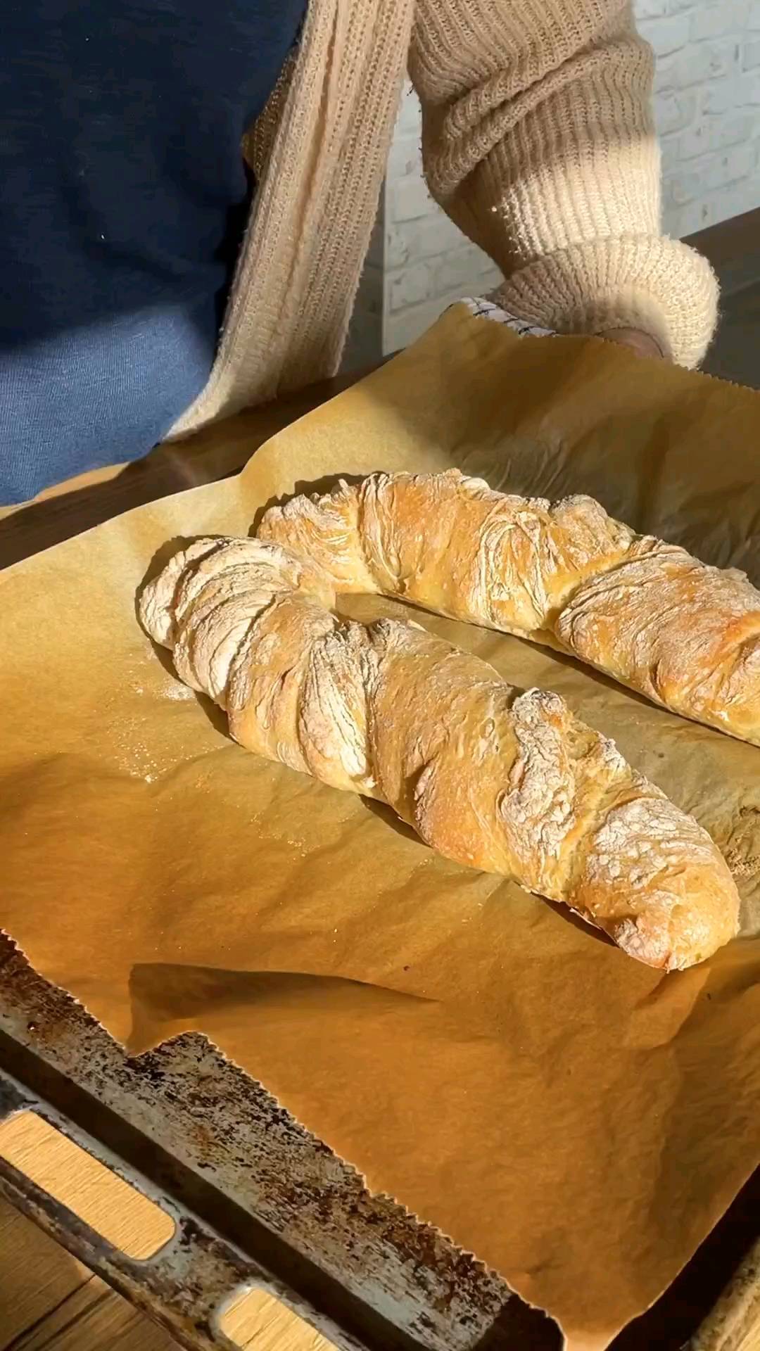 Mom's Easy Homemade Baguette