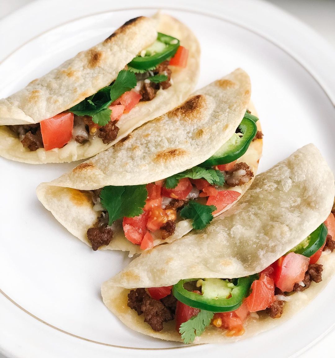 Crunchy Baked Tacos with Cheese and Fresh Toppings