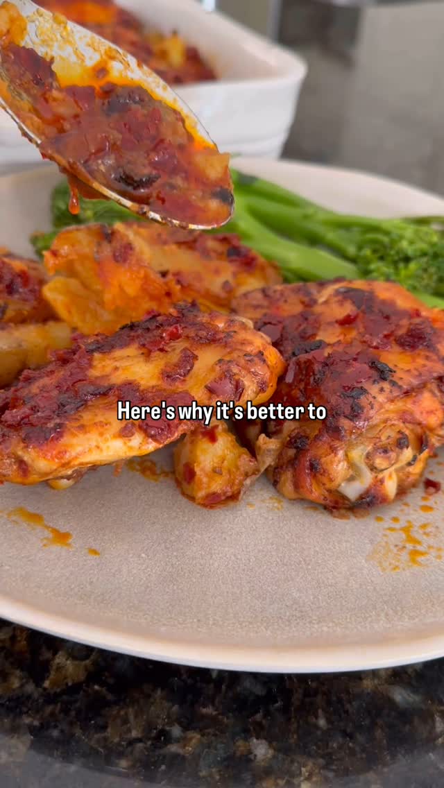 Rose Harissa Chicken and Smashed Potato Traybake