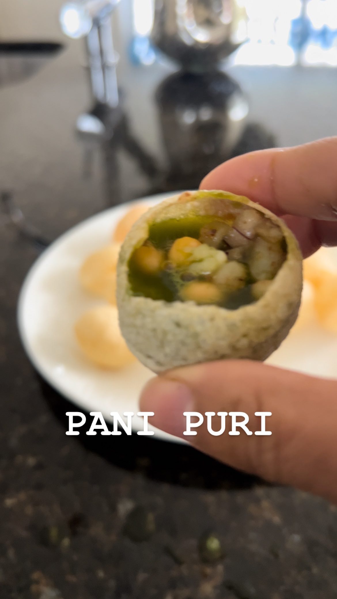Microwaved Pani Puri Street Snack
