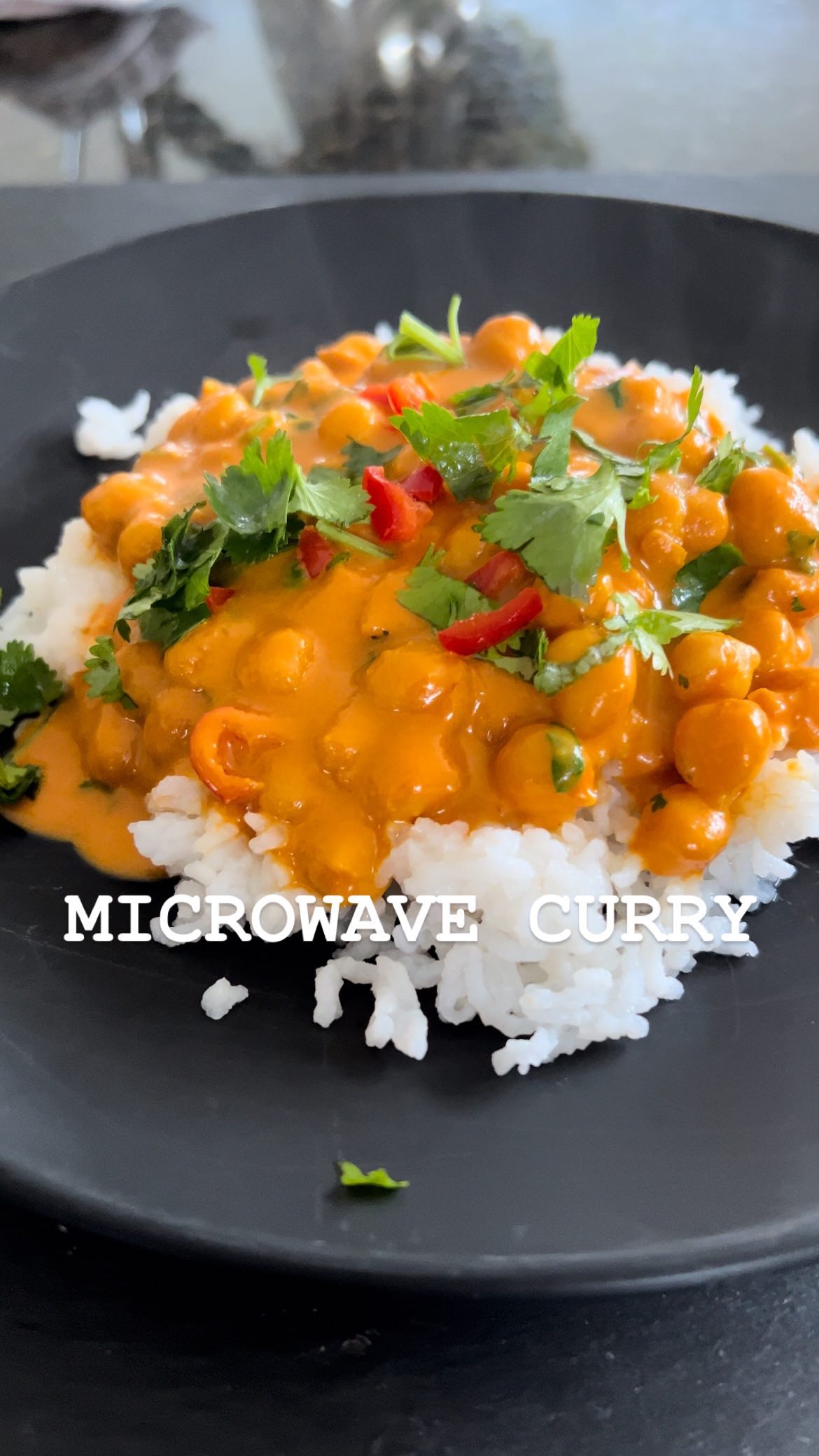 Quick Microwave Chickpea Curry