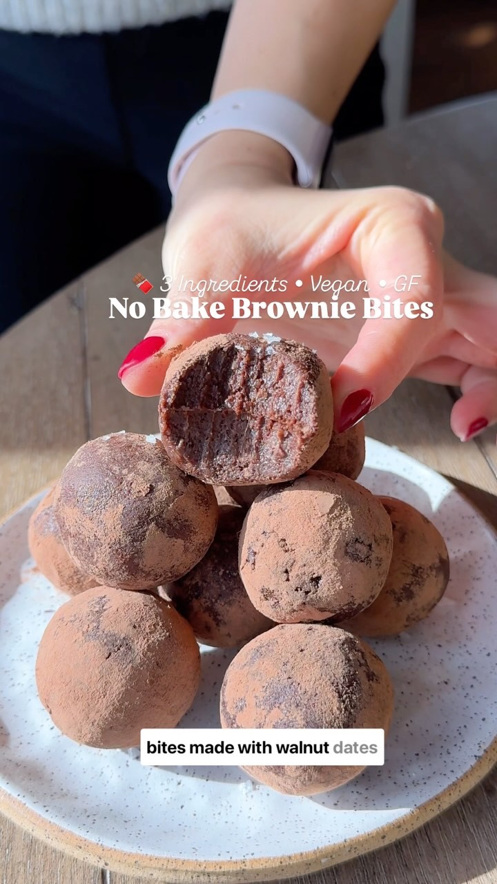 No-Bake Walnut Cacao Brownie Bites