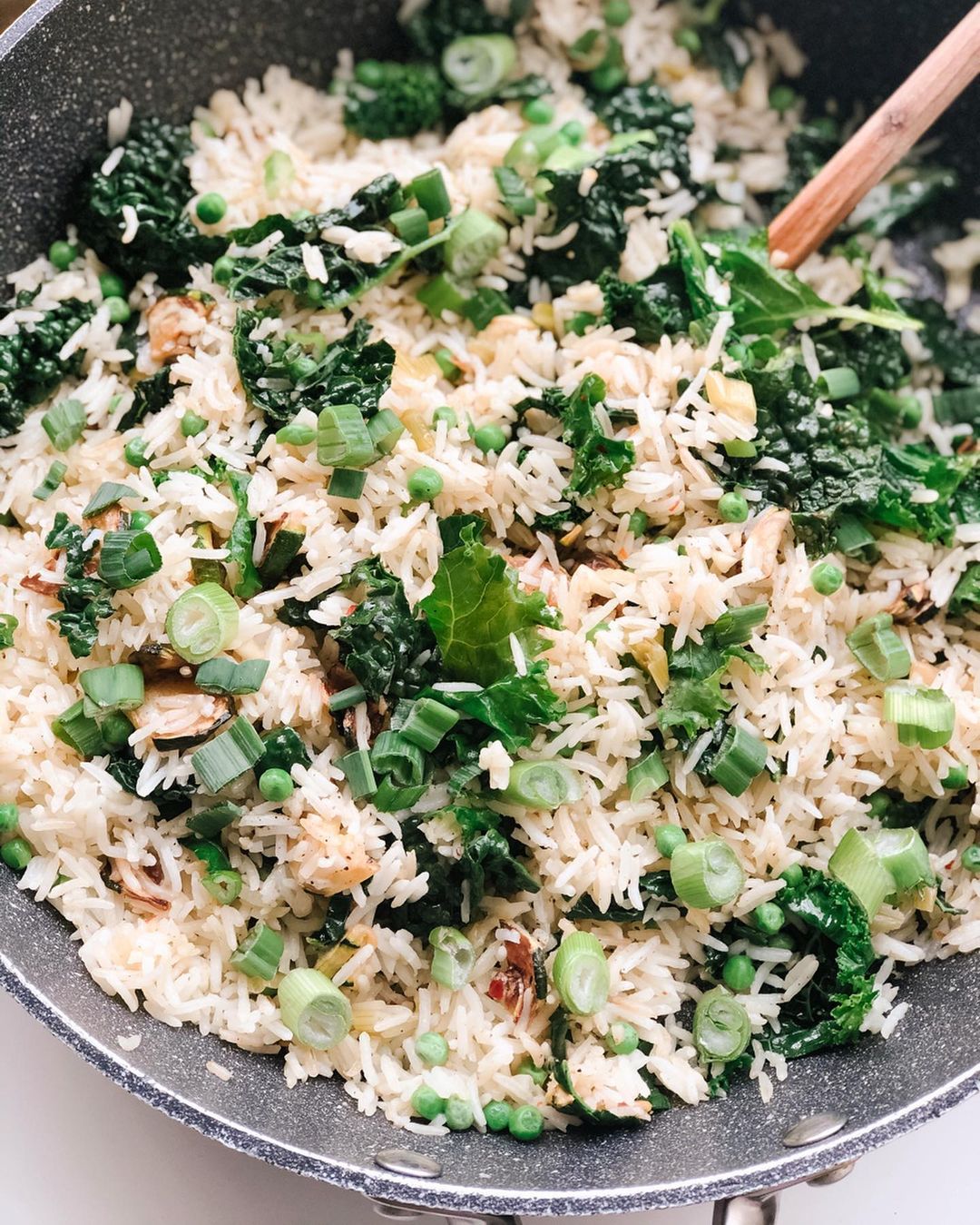 Spring Rice with Crispy Dijon Maple Salmon