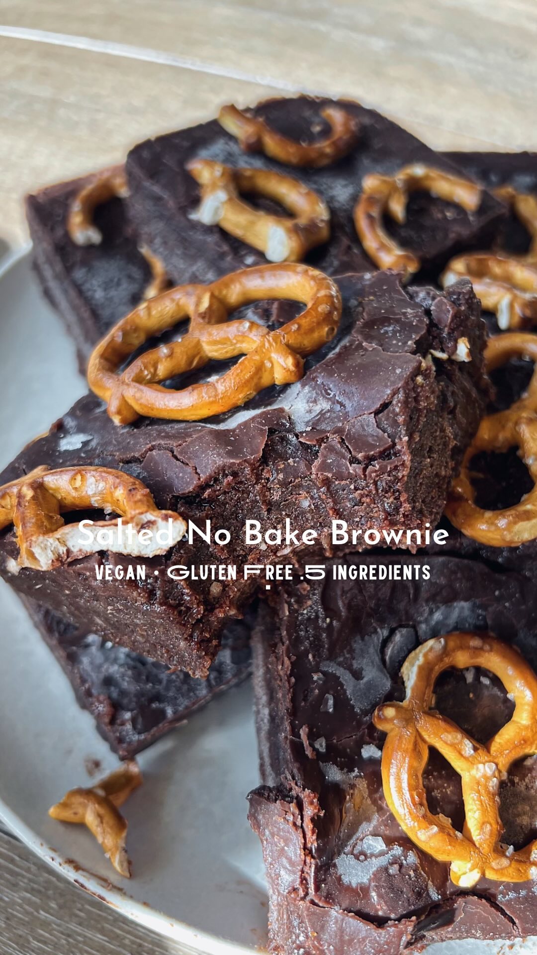 Salted No-Bake Brownie Bars