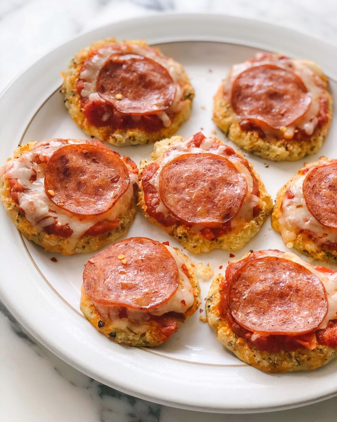 Mini Cauliflower Crust Pizza Bites