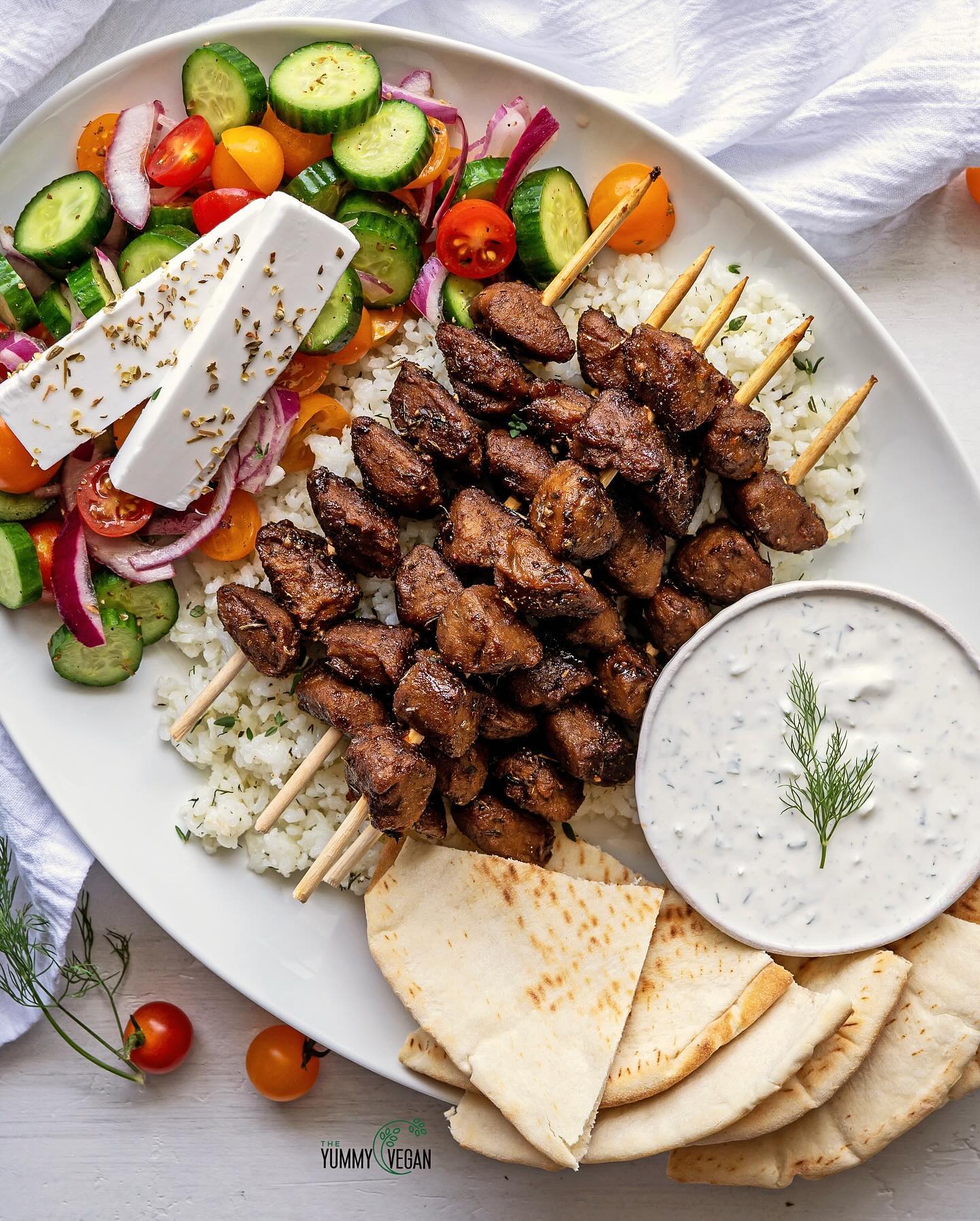 Vegan Tzatziki with Garlic and Herbs